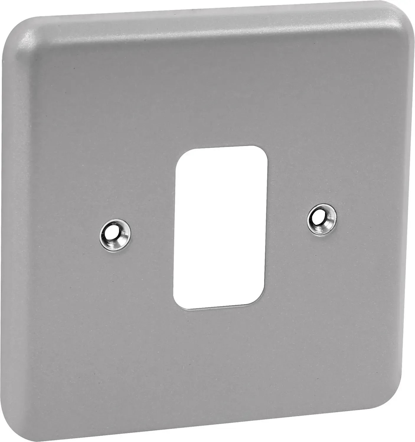 MK Grid Plus Metal Front Plate 1 Gang BuyMaterials