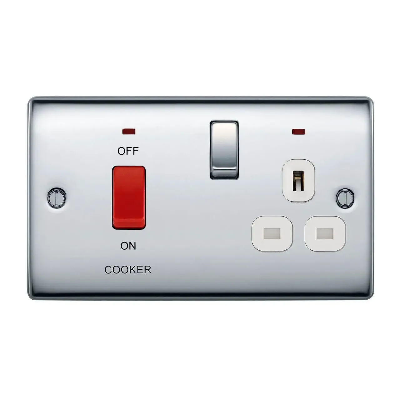 BG Electrical Polished Chrome 45A Cooker Switch | BuyMaterials.com