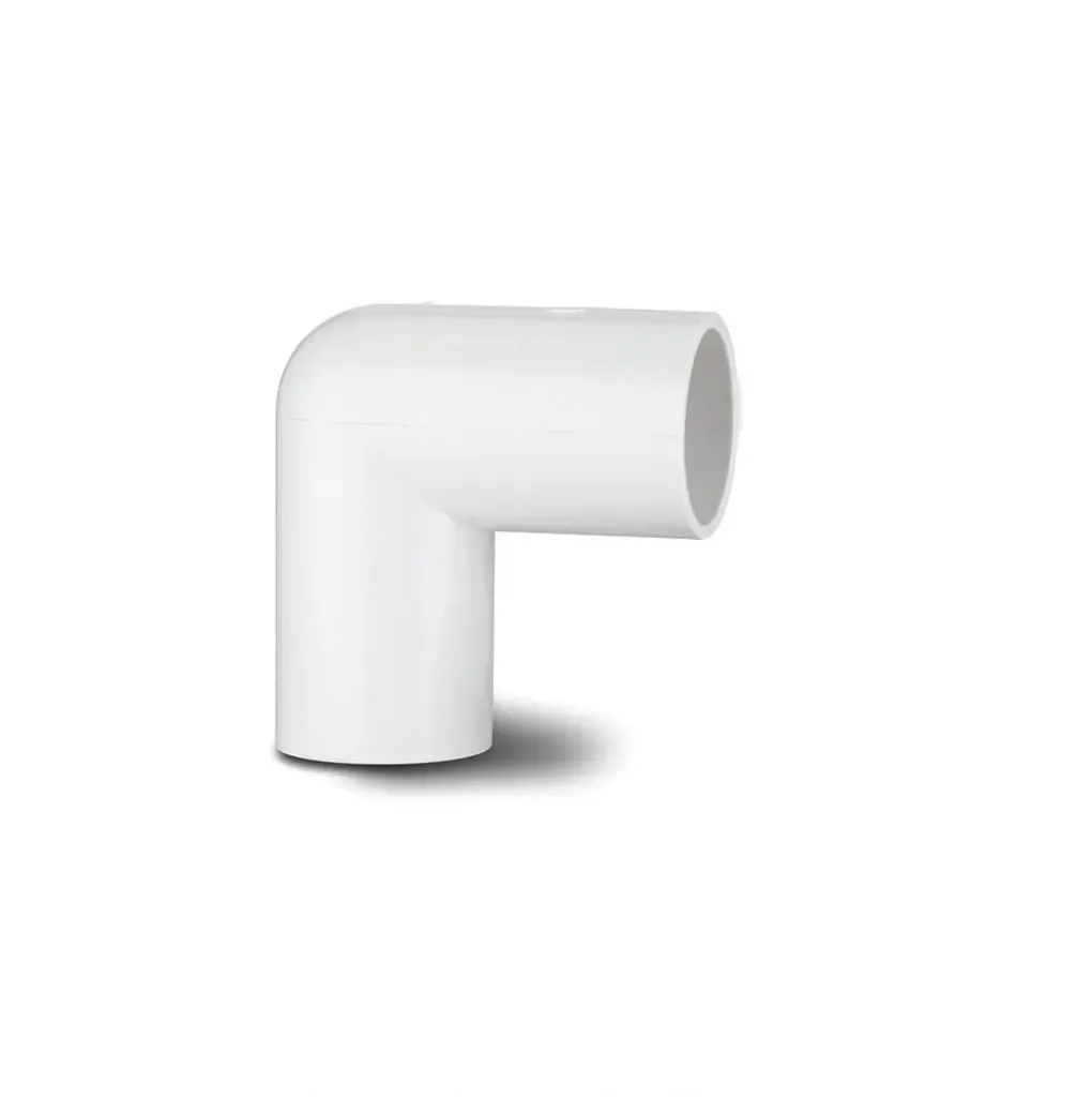 Overflow 21.5mm White 90Deg Knuckle Bend | BuyMaterials.com