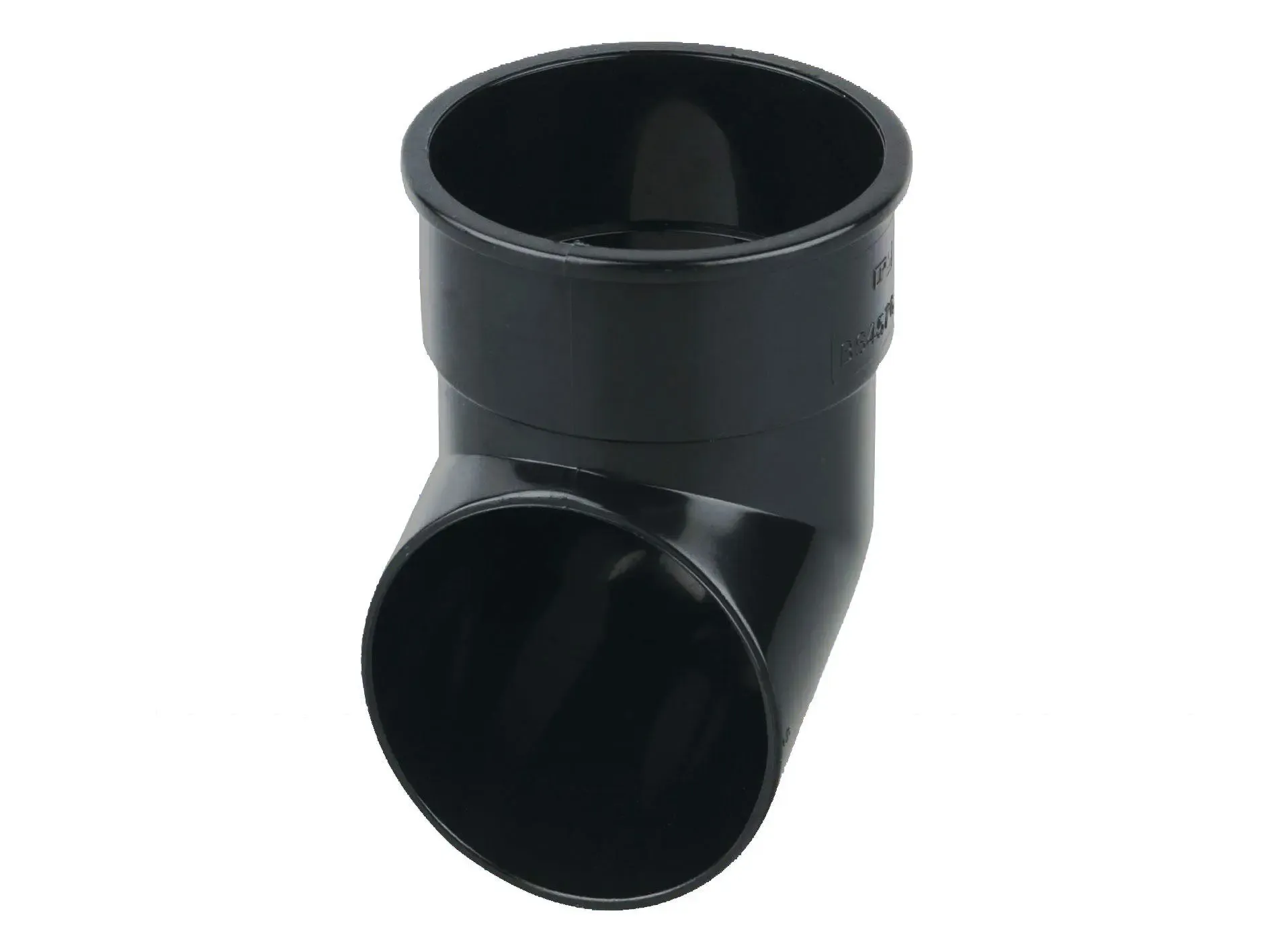 Round Pipe Shoe 68mm - Black | BuyMaterials.com